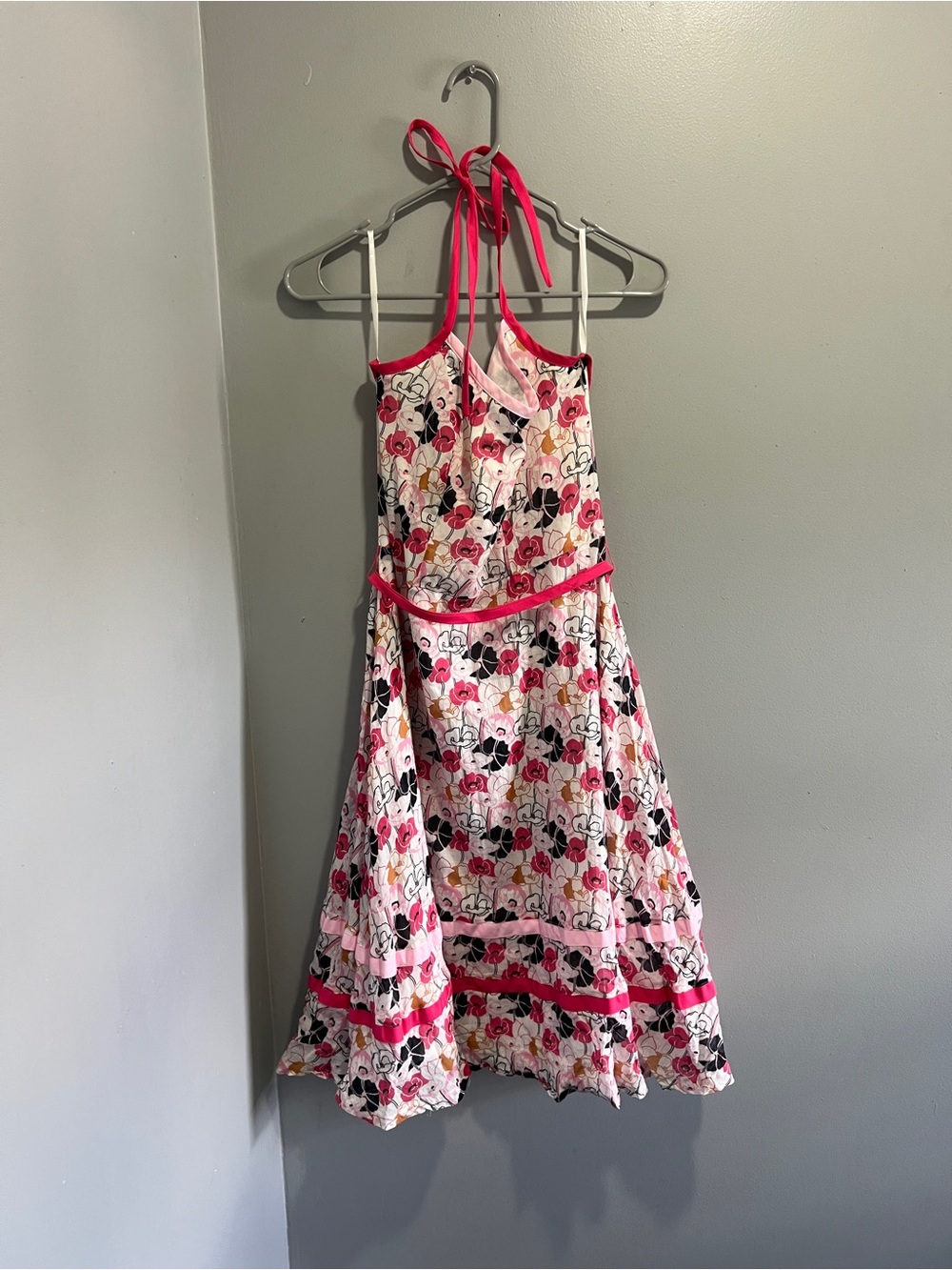 Vintage Milly of New York Floral Halter Dress